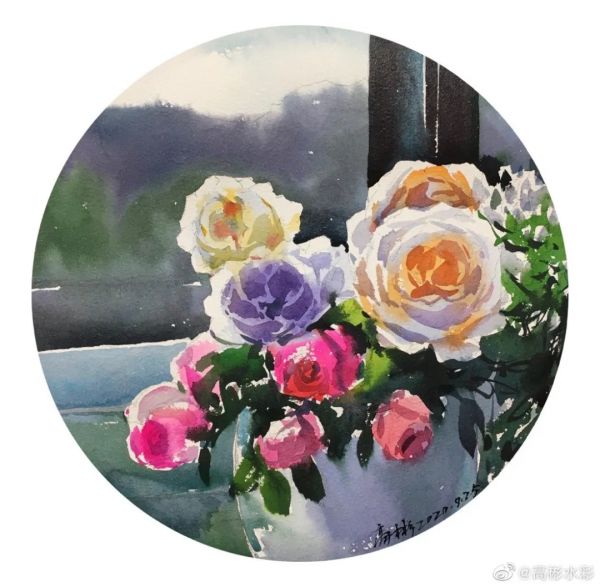 川美畢業的水彩大師，筆下繽紛的花卉、極致的風景靜物，張張迷人