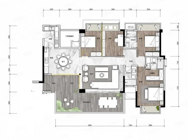 入戶經過空中花園的172平米夢幻住宅，奢華與實用並存的完美體驗