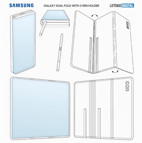 三星雙摺疊屏手機專利來了，&OpenCurlyDoubleQuote;Z&rdquo;形摺疊走起來