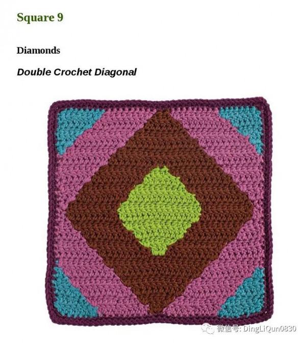 「鉤編圖解」28個經典的雙面彩色編織圖案，製作家居小物很好用