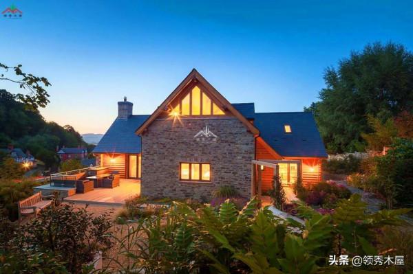以木為主體框架，石材為牆，這才是真正的鄉村田園風格木別墅木屋