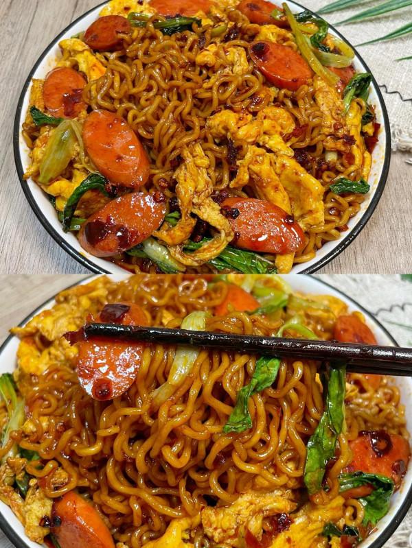 秒殺街邊夜市的老乾媽三鮮炒麵