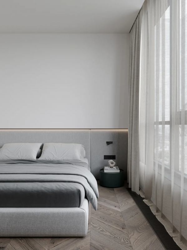 90㎡，一對夫婦的兩居室，輕盈素雅