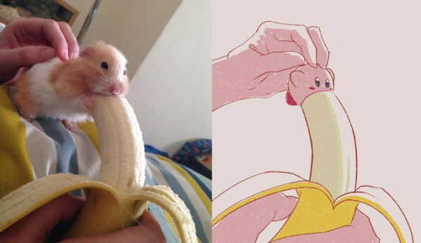 什麼都能吞的星之卡比，怎麼突然就吞到美少女頭上了？