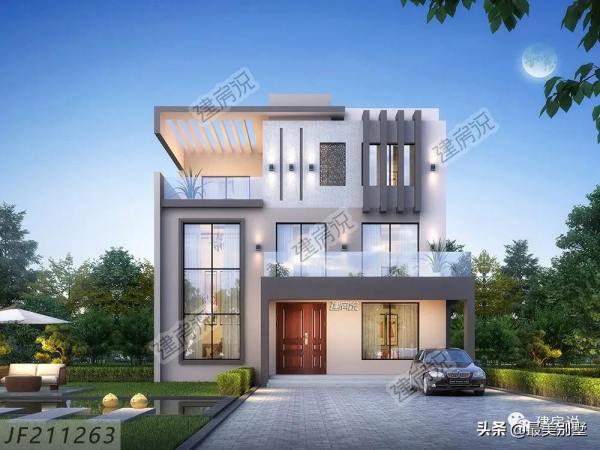 這款現代風別墅，成功引起了我的注意，2022建房小目標