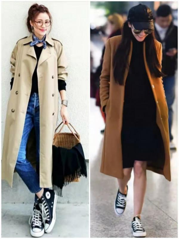 冬季的“長外套+運動鞋”，時髦洋氣又好看，非常適合出街穿搭