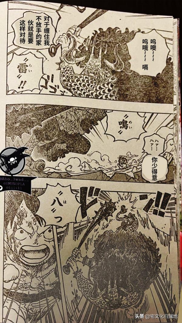 海賊王1037話「個人漢化」凱多醉拳戰路飛象主現身和之國
