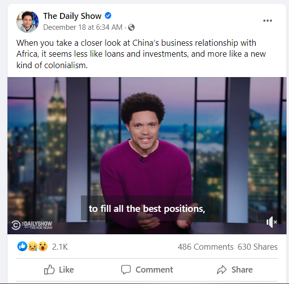 噴中國？美國非裔稱中國對非洲搞“新殖民”，非洲人民先罵為敬