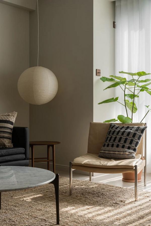 化繁為簡的125㎡奶咖味兒住宅，用“光”營造氛圍