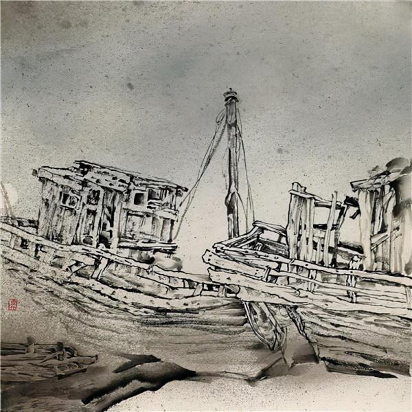 海濤明月古船情:著名畫家周祖光古船寫生記略 海濤明月古船情:著名畫家周祖光古船寫生記略