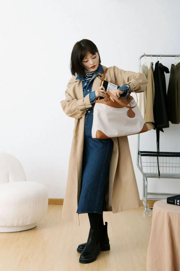 冬天怎麼穿裙裝？8套冬天不露腿的裙裝示範，保暖又好看