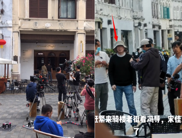 63歲馮小剛片場導戲好投入！手握女演員胳膊，頭髮花白彎腰駝背
