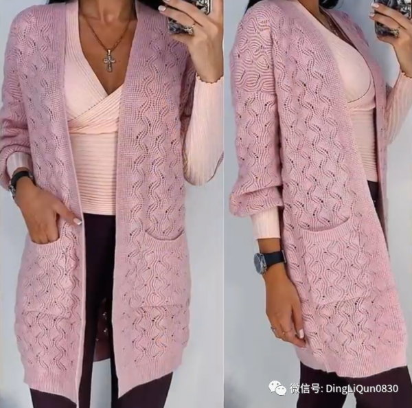 「針織作品」60款時尚流行的中長款開衫（尋找靈感）