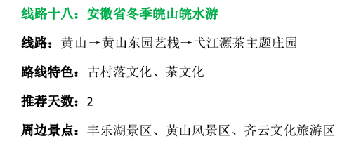 有美景有美食！安徽釋出18條冬季休閒農業和鄉村旅遊精品路線