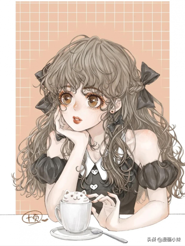 插畫 &vert; 動漫少女頭像，俏皮可愛的樣子真好看