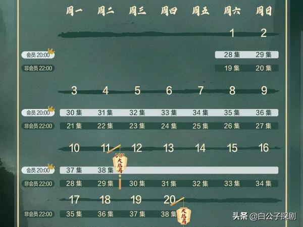 日更兩集變一集？看了《雪中悍刀行》追劇日曆，令人難以接受