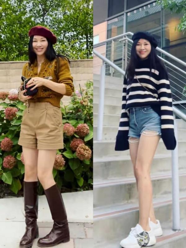 秋季懂搭配的女人不顯老，不信看這位52歲“姐姐”，比小姑娘還俏