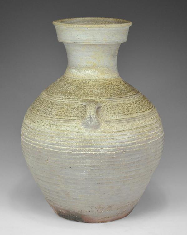 東漢原始瓷盤口雙系壺