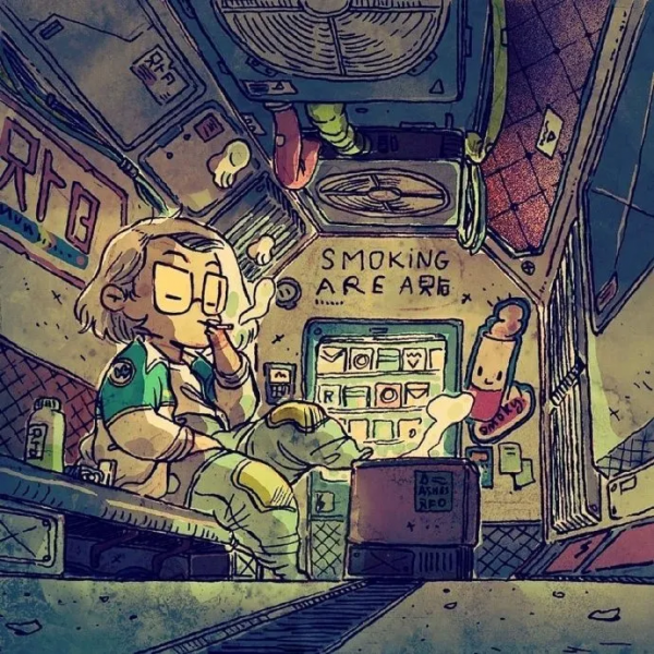 科幻插畫：宛若宮崎駿作品的激萌畫面