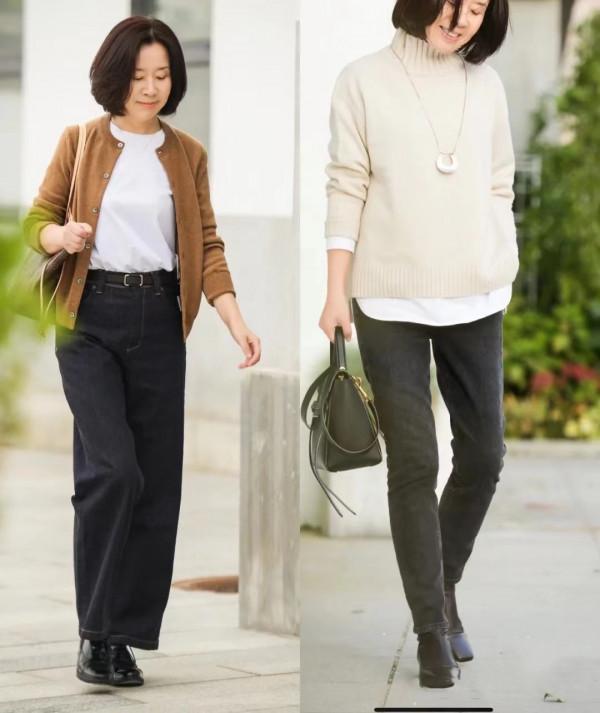 50歲的女人，針織衫少搭碎花裙，搭配西裝褲、牛仔褲更洋氣