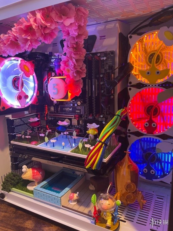 機箱裡養花種草還有泳池？玩家自制《皮克敏》主題PC