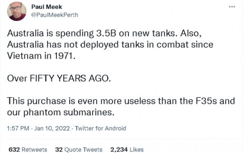 澳大利亞獲得能“對抗中國”的超級坦克！網友瘋狂吐槽……