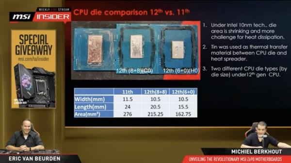 微星確認英特爾Alder Lake-S會有兩種不同的晶片,純P-Core芯片面積減少25% 微星確認英特爾Alder Lake-S會有兩種不同的晶片,純P-Core芯片面積減少25%