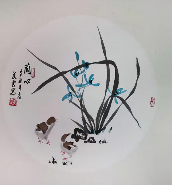 著名畫家胡美雲——畫風飄逸俊秀清新自然