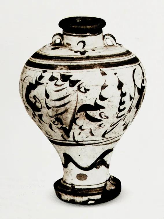 紀年銘文-明磁州窯褐地劃“永樂貳拾壹年”花卉紋梅瓶影象研析