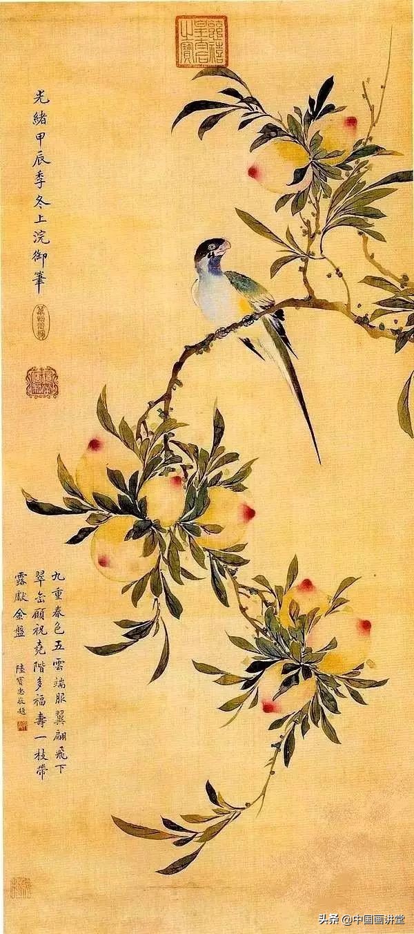 慈禧太后畫的幾幅壽桃