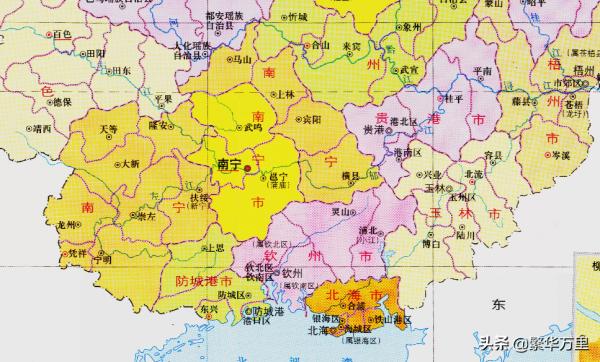 廣西的區劃調整，14個地級市之一，南寧市如何有12個區縣？