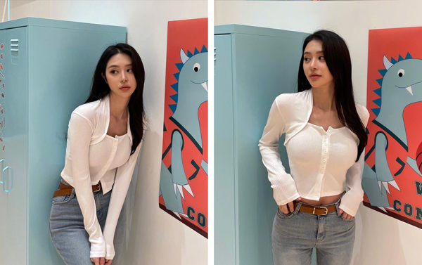 圓肩厚背這樣穿，堪比變形記