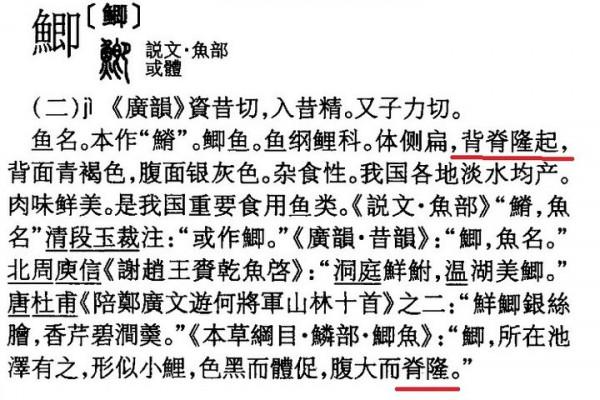 “鯽”得名由來？