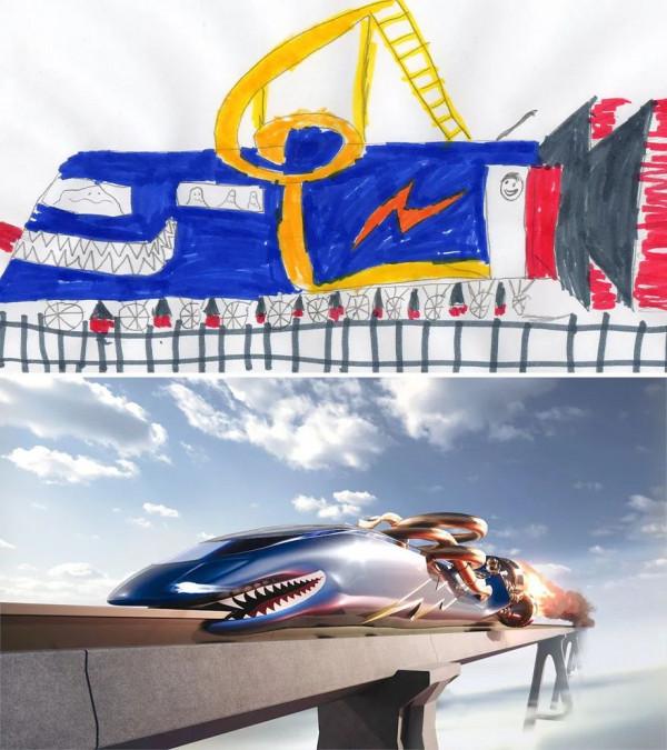 藝術家“爆改”兒童塗鴉,將孩子的想象變成現實,網友:都很棒 藝術家“爆改”兒童塗鴉,將孩子的想象變成現實,網友:都很棒