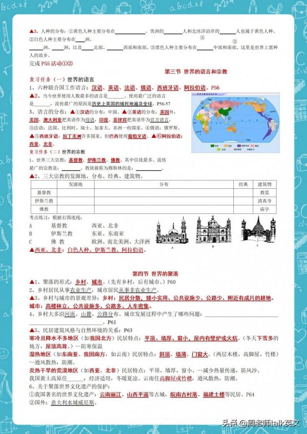 學霸：3小時就學透了初一上小四門“政史地生”期中濃縮考點35頁