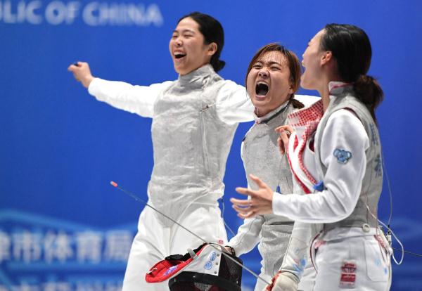 全運會｜擊劍女子花劍團體賽：福建隊奪冠