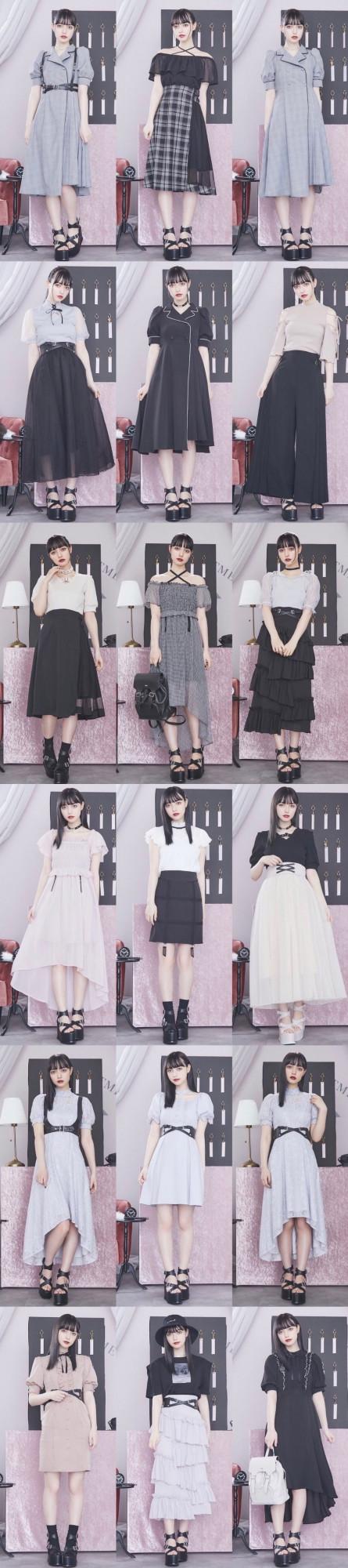 日系甜酷風• 皮革連衣裙 / 貝雷帽 / 半裙