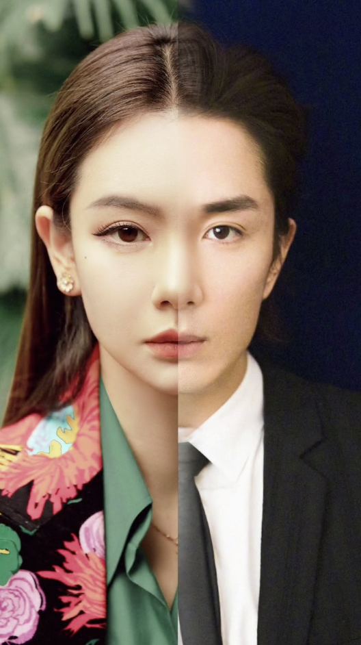 田亮與妻兒將臉兩兩相拼毫無違和感，實力證明一家四口共用一張臉