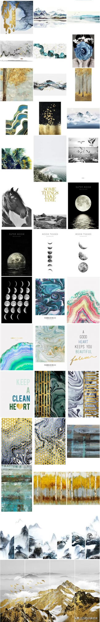 第1875期1565張精選北歐裝飾畫畫芯素材