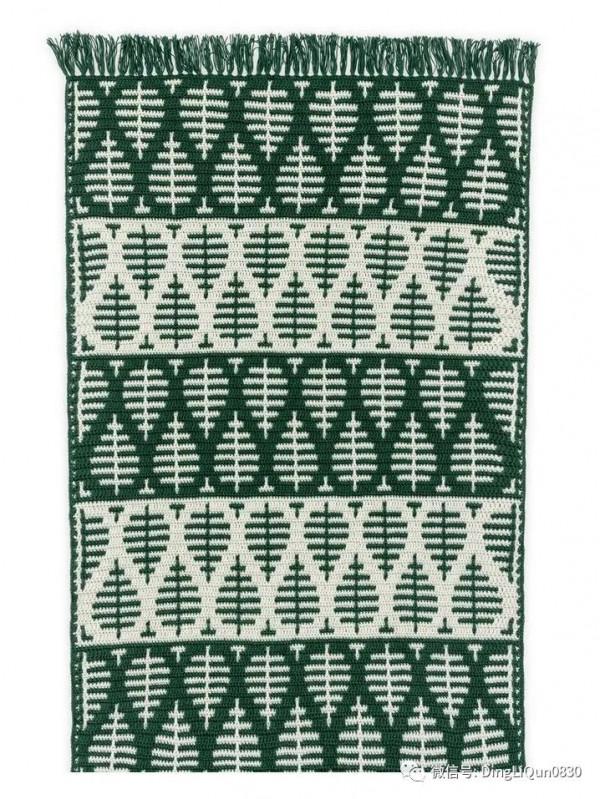 「針織作品」最新的用馬賽克編織技術製作的毯子及家居小物