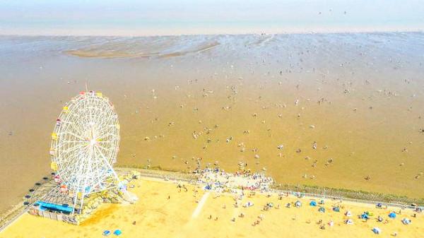上海很美的大眾海灘，不要門票，車子免費停，螃蟹免費抓