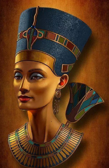 圖坦卡蒙黃金面具出土，專家指著面具說，這上面有埃及最早的項鍊