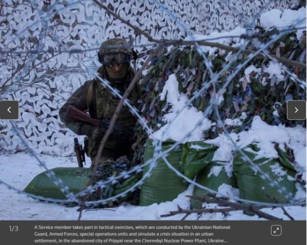 這就不怕輻射？英媒：烏克蘭軍隊開始在切爾諾貝利進行巷戰演練