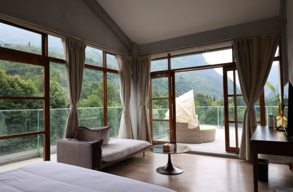 度假天花板，一房一私湯|都江堰冬季私湯溫泉民宿溫暖你心！