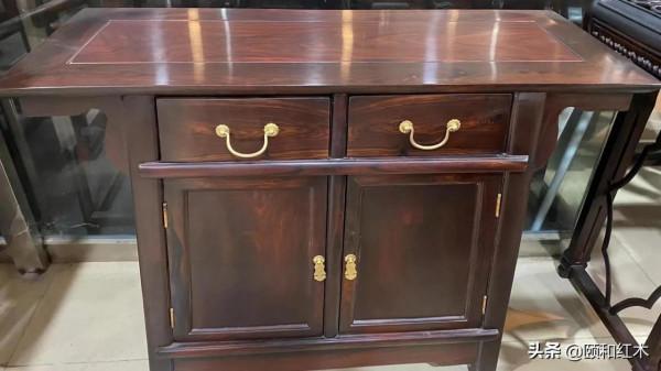 寮國大紅酸枝獨板包公櫃