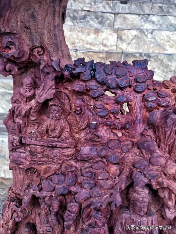 正統海南產—十八羅漢全身雕海南黃花梨老料百年老料終成羅漢