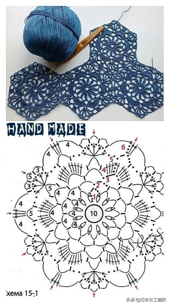 鉤編留下太多的零線，幾十種六角的鉤法，讓你家美出花來