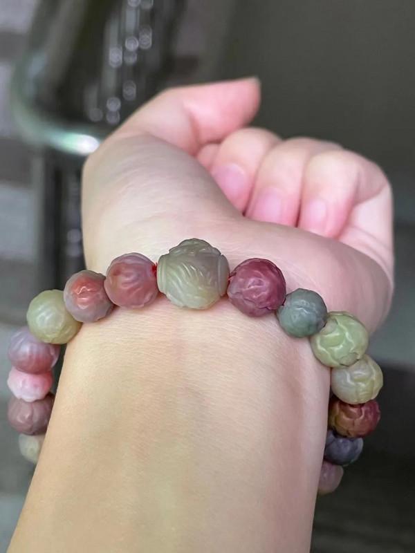 多色巧雕鹽源瑪瑙，治癒系色