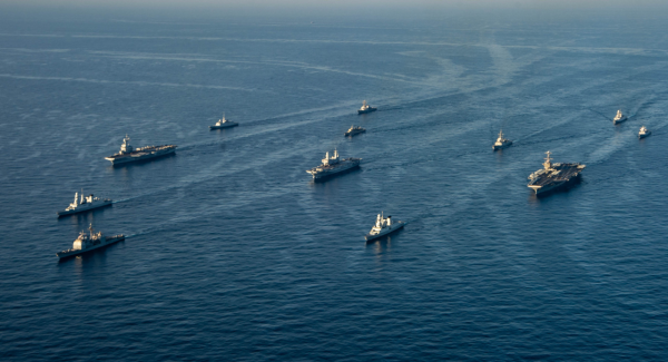 美法意三航母地中海合影 俄海軍三巡洋艦&OpenCurlyDoubleQuote;對陣&rdquo;