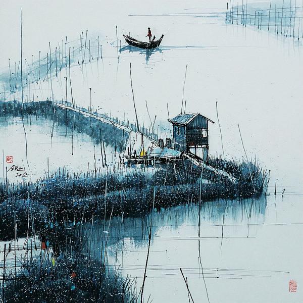 汪鈺元的彩墨畫,唯美詩意 汪鈺元的彩墨畫,唯美詩意